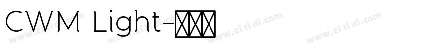 CWM Light字体转换